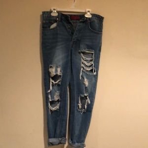 Boyfriend Jeans distressed size small by Signature 8